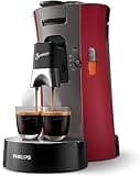 Philips Domestic Appliances Senseo Select CSA240/90 Kaffeepadmaschine - Kaffeestärkewahl Plus, Memo-Funktion, aus recyceltem Plastik, rot