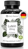 Only Nature® Lutein 20mg (mit 4 mg Zeaxanthin) - 120 Kapseln - Extra hochdosiert - in Deutschland produziert & laborgeprüfte Augenkapseln - 100% Vegan - Lutein hochdosiert
