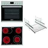 Bauknecht HEKO 566 Pyro Herd-Kochfeld-Kombination /Glaskeramik-Kochfeld (60 cm) / Pyrolyse-Selbstreinigungssystem / Multi-Level-Kochen / Backauszug mit 2 Ebenen, Schwarz