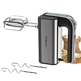 SOKANY 800W Handrührgerät Edelstahlkneter Handmixer, 5 Geschwindigkeiten mit Exit-Taste, Handrührer mit 2 Knethaken & 2 Rührbesen (CX-6651)