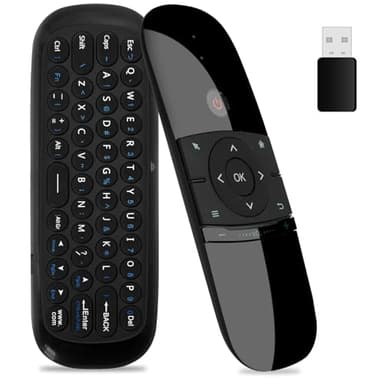 APKLVSR Air Mouse Fernbedienung mit IR-Lernfunktion,Air Mouse Remote Control mit 6 Axis Gyroskop,Tastatur und Maus Funktion,für Nvidia Shield/Android TV Box/Smart TV/PC/Projektor/HTPC