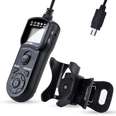 JJC Timer Fernbedienung Fernauslöser Kabel mit Klemme für Nikon Z7 Z7II Z6 Z6II Z6III Z5 Df D600 D610 D750 D780 D3300 D5100 D5200 D5300 D5500 D5600 D7000 D7100 D7200 D7500 P7800 Ersetzt MC-DC2