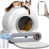 Selbstreinigende Katzentoilette Katzenklo Geschlossen XXL Elektrisches Katzenklo mit Sieb und Treppe Anti Pinch Self Cleaning Cat Litter Box Katzen Klo Automatisch für 2 Katzen (Type1)