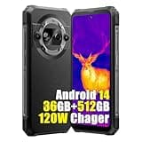Blackview BL9000 Pro Outdoor Smartphone 5G Handy Wärmebildkamera, 36GB+512GB Dimensity 8020 Outdoor Handys Android 14, 6,78" FHD+ 2,4K, 8800mAh 120W Rugged Handy, IP68, 4G LTE,5G,NFC,OTG,GPS, Schwarz