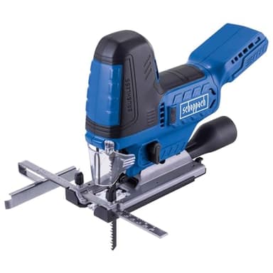 Scheppach Akku Stichsäge BC-JS254-X | Hublänge 25,4mm | Hubzahl 1000-3000 min-1 | Schnitttiefe 100mm Holz, 10mm Metall, 15mm Aluminium | 20V-IXES-Serie | 10 Jahre Garantie | Ohne Akku & Ladegerät