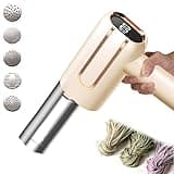 Nudelmaschine, Pasta Maker 40W Nudelmaschine Elektrische Handheld Pastamaschine 4000mah Nudelpresse mit 5 Modi Tragbare teigausrollmaschine für Haushalt Freien Camping Restaurant