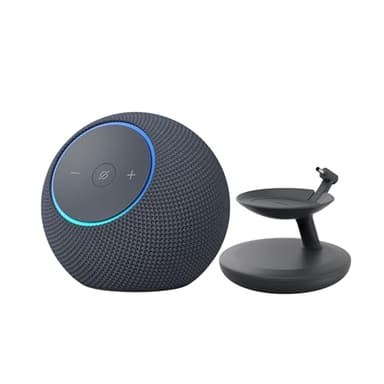 Amazon Echo Dot Max (neueste Generation), Alexa-Lautsprecher mit raumfüllendem Klang und integriertem Smart-Home-Hub + Ständer mit USB-C-Ladeanschlüssen