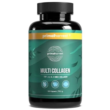 Primal Harvest Multi Collagen Nahrungsergänzungsmittel mit Kollagen Typ I, II, III, V & X, für Männer &Frauen, frei von Milchprodukten, Soja & Gluten, 1 Stück (30 Portionen)
