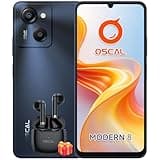 OSCAL Modern 8 Smartphone ohne Vertrag 16GB+128GB/1TB, 90Hz 6,75" HD+ IPS Android Handy 2Ghz, 50MP+8MP Smartphone, 6000mAh/18W Schnellladung/OTG, Face ID/Fingerabdruck, 5G WiFi/BT5.0 - Schwarz