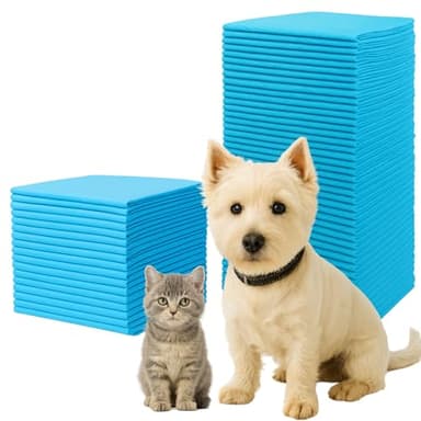 Ale-commerce 100 Stück Trainingspads für Hunde 35 x 45 cm Hundetoilette Inkontinenz Bettunterlage 6-lagiges Design Hundezubehör Schnell Trocknende Welpen Ältere Hunde Saugstarke Wickelunterlage