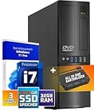 GMR Ultra Slim i7 Office PC - Business Office Computer | 3 Jahre Garantie | 32 GB RAM | 2000GB SSD | DVD±RW | USB 3 | Windows 11 Prof | WiFi-Bluetooth
