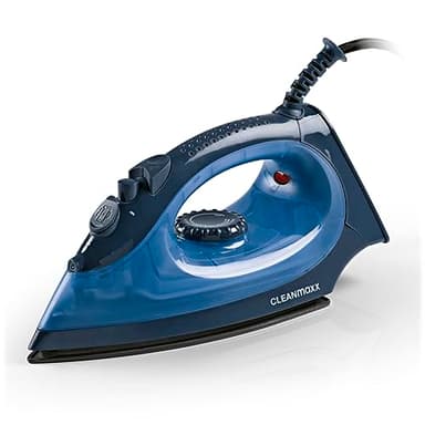 CLEANmaxx Dampfbügeleisen mit Temperatur- & Dampfregler | Geeignet zum Trocken- & Dampfbügeln | Mit vertikaler Dampffunktion für Gardinen & hängende Kleidung | Ideal für empfindliche Stoffe