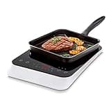 MEDION Induktionskochplatte (Einzel, 2000 Watt, Induktionskochfeld, 8 Automatikprogramme, automatische Topferkennung, Sensor Touch, LED Display, 10 Temperaturstufen, Kristallglasplatte, MD 18490)