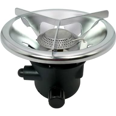 CAMPLORA Gaskocher mit Piezozündung für Schraubkartusche Camping oder backpacking klein, Campingkocher Mini, Gaskocher Camping 1 flammig, Outdoor Gasherd, gas stove, schraubbar