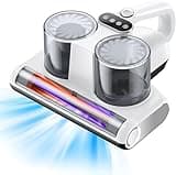 YUFAC Milbensauger für Matratze, Matratzenreiniger Bettstaubsauger mit UV-Licht 16Kpa 500W, HEPA-Filter, Heißluftfunktion, Staubmilben-Sensor, Ultraschall, Handstaubsauger für Matratze Sofa Bett, Weiß