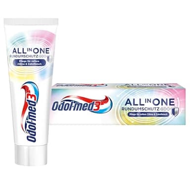 Odol-med3 All in One Rundumschutz 40+, Zahnpasta, Zahnpflege ab 40 Jahren für empfindliche und reifere Zähne und Zahnfleisch, 75ml, Zahncreme
