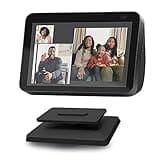 Verstellbarer Ständer für Echo Show 8 (1. und 2. Generation), Zubehör Kompatibel mit Amazon Alexa 8, Eingebauter Magnet, Schwenk- und Neigefunktion,Schwarz