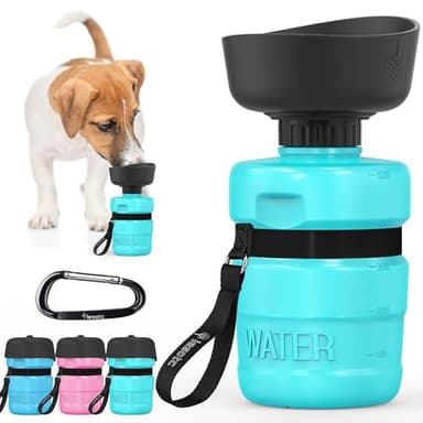 lesotc 520ml Hundetrinkflasche für unterwegs, Faltbare Hund Auslaufsicher Wasserflasche, Hunde Wasserspender für Täglich Spazieren Gehen Reisen Campen