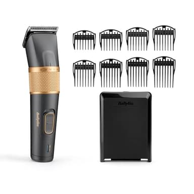 BaByliss Graphite Precision Haarschneider, 8 Kammführungen, 40 Schnittlängen, Kühl bleibende Graphit-Klinge, Lihitum-Ionen Akku, E987E