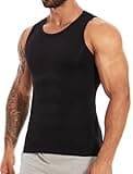 MISS MOLY Shapewear Herren Kompressionsshirt Herren Ärmellos Body Shaper Elastische Bauchweg Unterhemd Herren Tank Top Figurformend Bauchweg Shirt Herren Weste(Schwarz,M)