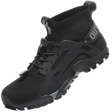 VTASQ Herren Damen Wanderschuhe Anti-Rutsch Wanderstiefel Trekkingschuhe Leicht Atmungsaktiv Outdoorschuhe Männer Sportschuhe Kletterschuhe Trail Running Traillaufschuhe Unisex Schwarz 43 EU