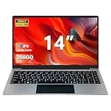 WOZIFAN Win 11 Laptop 14 Zoll 256GB Celeron N4020 (up to 2.8GHz) SSD Unterstützung 1TB 2.4G+5G WiFi Bluetooth 4.2 USB HDMI 1920x1080 FHD PC mit Drahtloser Maus-Grau