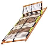 DaMi 7-Zonen Lattenrost Relax KV 140x200cm I mit 6 Härtestufen, Kopfteil verstellbar, Made in Germany, Buche & Birke, 42 Federholzeisten, Lattenrahmen zur Selbstmontage, extrem hochwertig & stabil
