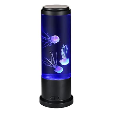 POYO Quallen Lampe, Lavalampe Kinder 28cm Höhe Quallen Aquarium mit Noiseless Design, Beruhigende Jellyfish Lampe für Schlafzimmer Dekoration