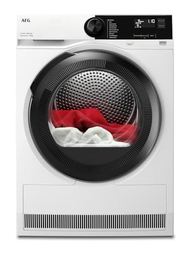 AEG Wärmepumpentrockner 8 kg, Serie 7000: SensiDry schonendes & energiesparendes Trockenverfahren, neue Energiekl. C, Mengenautomatik, Schontrommel, wechselende Drehrichtung, Knitterschutz, TR7T65680