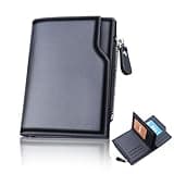 KUBDPQOR Geldbörse Herren – Elegantes und Schlankes Portmonee Herren, Geldbörsen, Ausweis- & Kartenhüllen für Herren – Slim Wallet mit Münzfach für den Modernen Mann(Schwarzes)