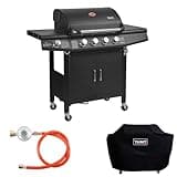 TAINO RED 4+1 Brenner Gasgrill Abdeckung Set Gasregler BBQ Grill Zubehör Cover