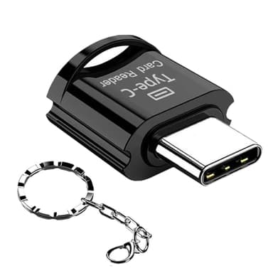 Typ C Micro SD/TF Kartenleser, USB C auf Micro SD SDHC SDXC Speicherkartenleser, Typ C Kartenleser Adapter, kompatibel für iPhone 15, Windows Lixus, Samsung Galaxy, Mac, MacBook, mit Schlüsselanhänger