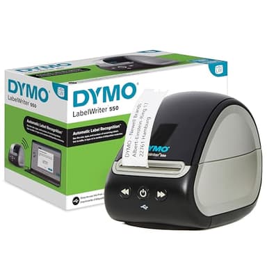 DYMO LabelWriter 550-Etikettendrucker | Beschriftungsgerät mit Thermodirektdruck | automatische Etikettenerkennung | druckt AdressetikettenVersandetikettenBarcodeetiketten und mehr | EU-Stecker