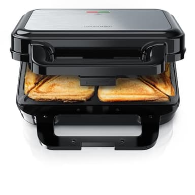 Arendo - Sandwichmaker mit abnehmbaren Platten - Antihaftbeschichtung - BPA frei - Temperaturkontrolle – Sandwich Maker - Sandwichtoaster für große Toasts