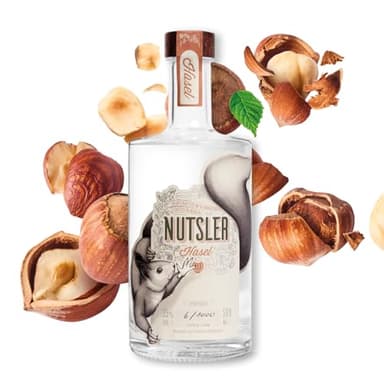 Nutsler Haselnuss Schnaps, Schwarzwälder Original Haselnussschnaps mit gerösteten Haselnüssen und feinem Nuss Nougat Aroma, Nussschnaps mit 35% vol. (1x 0,5l)