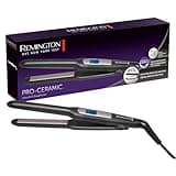 Remington Glätteisen [extra schmale Platten: für kurzes Haar, Pixies, Pony, Bart & kleine Locken] Haarglätter (Ultra-Pro-Keramikbeschichtung, LCD-Display,150-230°C) Bartglätter S5515