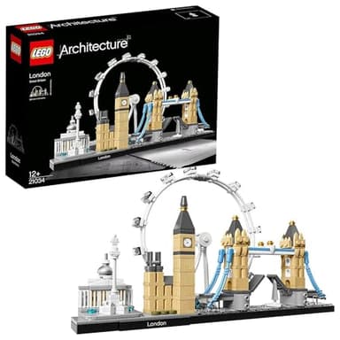 LEGO 21034 Architecture London Skyline-Modellbausatz, Bauset mit London Eye, Big Ben, Tower Bridge, Haus- und Büro-Deko, Geschenkidee für Sammler