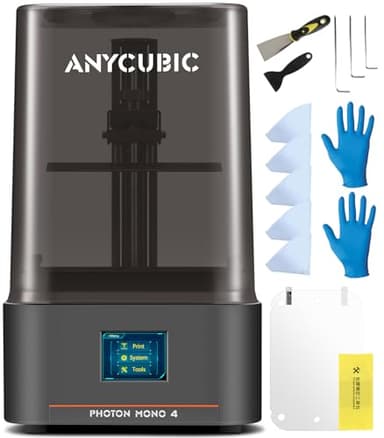 ANYCUBIC 10K 3D Drucker Photon Mono 4, mit 7" Monochrom-LCD-Bildschirm, Druckgeschwindigkeit 70 mm/h (High Speed Resin), Druckgröße 153,4x87x165mm