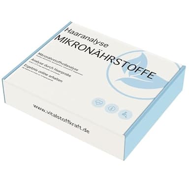 Mikronährstoffanalyse | Haaranalyse 119 Vitalstoffe | Vitamine, Mineralstoffe, Spurenelemente, Aminosäuren, Pflanzliche Stoffe | Einfache Selbstanwendung | Detailliertes Ergebnis