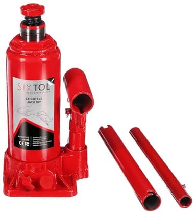 SIXTOL SX Bottle Jack 10T Hydraulischer Flaschen-Wagenheber, 10 t, Stempelwagenheber, Kompakt-Wagenheber