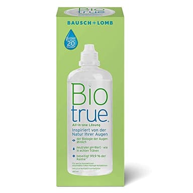 Bausch + Lomb Biotrue All-in-One Lösung - Kontaktlinsenreiniger und Aufbewahrungslösung für weiche Kontaktlinsen Einzelflasche 1 x 300 ml