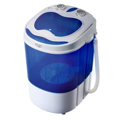 ADLER EUROPE AD 8051 Mini Waschmaschine mit Schleuder Funtkion Waschautomat Camping Reise mobile Singlehaushalt Waschmaschine Toploader mit Wäscheschleuder bis 3KG