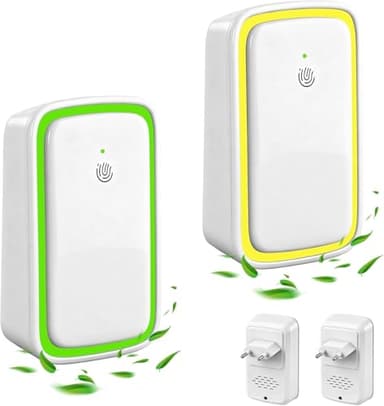 AUAUY 2 Stück Luftreiniger, Air Purifier LonizerGenerator, Plug in Negativ Lonen Luftreiniger, Beseitigt Gerüche Effektiv Tragbarer Mini-Ionisator für Büro, Zimmer, Badezimmer, Haustiere