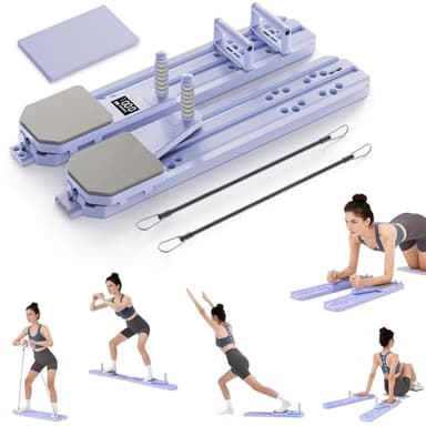 7-in-1 Reformer für Pilates Board für zuhause：Pilates Set für zuhause mit LED-Zähler | Reformer Pilates Maschine | Multifunktional Bauchtrainer | Home Workout Equipment