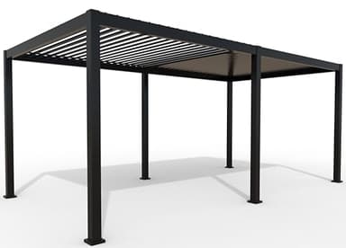Green Spirit Lamellendach Pergola Mirador Classic 3x6 - Anthrazit, Aluminium, 300x600x250 cm - Lamellen Pavillon, Garten Terrassen Überdachung