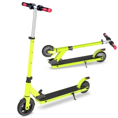 E Scooter FüR Kinder 6-16 Jahren 150 W Motor & 3 GäNge（6, 12, 18 Km/H） Max Reichweite 13km Kinder E Roller HöHenverstellbar Und Faltbar Elektroroller FüR Kinder Und Teenager (Grün)