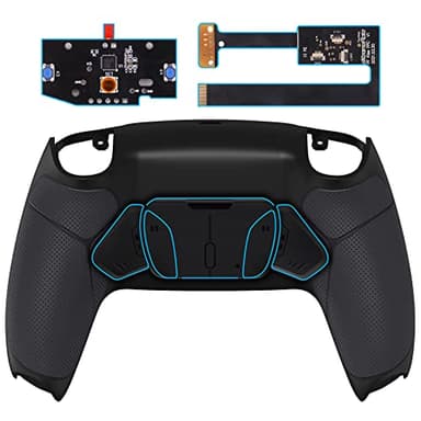 eXtremeRate Programmierbar RISE4 Remap Kit für ps5 Controller BDM-010/020,Remapper Board&Gummierter Griff Rückplate Gehäuse/Case&Rücktasten Back Paddles für ps5-Schwarz