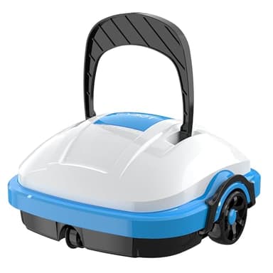 WYBOT Poolroboter Akku Ohne Kabel Poolsauger Roboter mit Dual-Antriebsmotoren, Poolroboter Akku Robotersauger für Flachem Boden Aufstellpools bis 50 m² Saugroboter Automatisches Parken Weiß