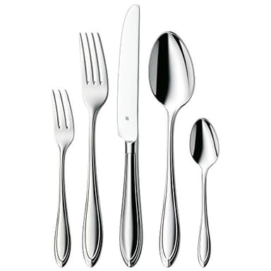 WMF Verona Besteckset, 12 Personen, 60-teilig, Monobloc-Messer, Cromargan Edelstahl poliert, glänzend, spülmaschinengeeignet