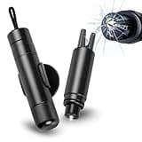 Sosayet 2 In 1 Gurtschneider Notfallhammer - 2 Stück Hammerdex Glasbrecher - Notfallhammer Auto mit Gurtschneider - Aufgerüstet Emergency Rescue Tool - Sicherheitshammer Auto fürs Bus, PKW (Schwarz)